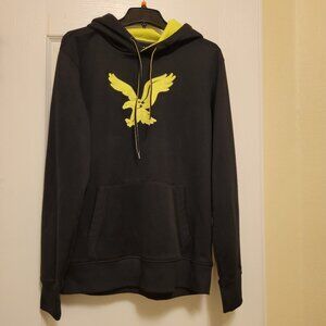 Black and Fluorescent Yellow Lime Green American Eagle Hoodie (size Medium)